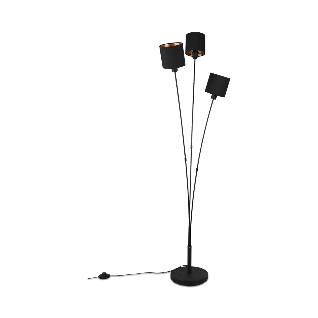 Vloerlamp TOMMY 3Del. Met. Mat Zwart Vloerlamp TOMMY 3Del. Met. Mat Zwart