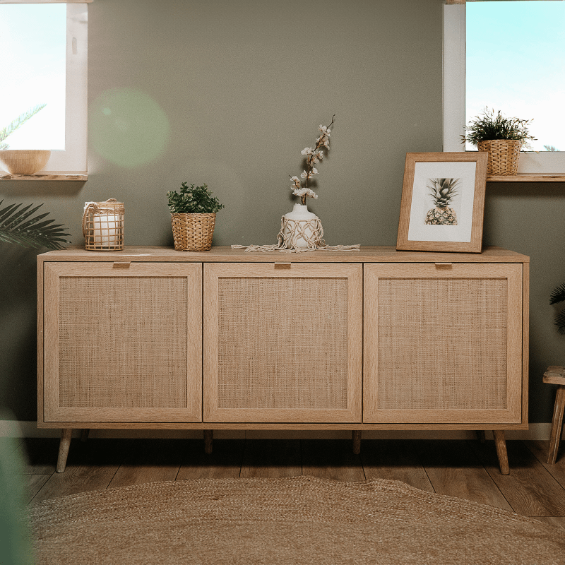 Dressoir EIVISSA Sonoma Eik/Riet B150