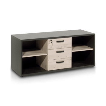 Dossierkast Laag UPGRADE Zwart/Kastanje B144 Dossierkast Laag UPGRADE Zwart/Kastanje B144